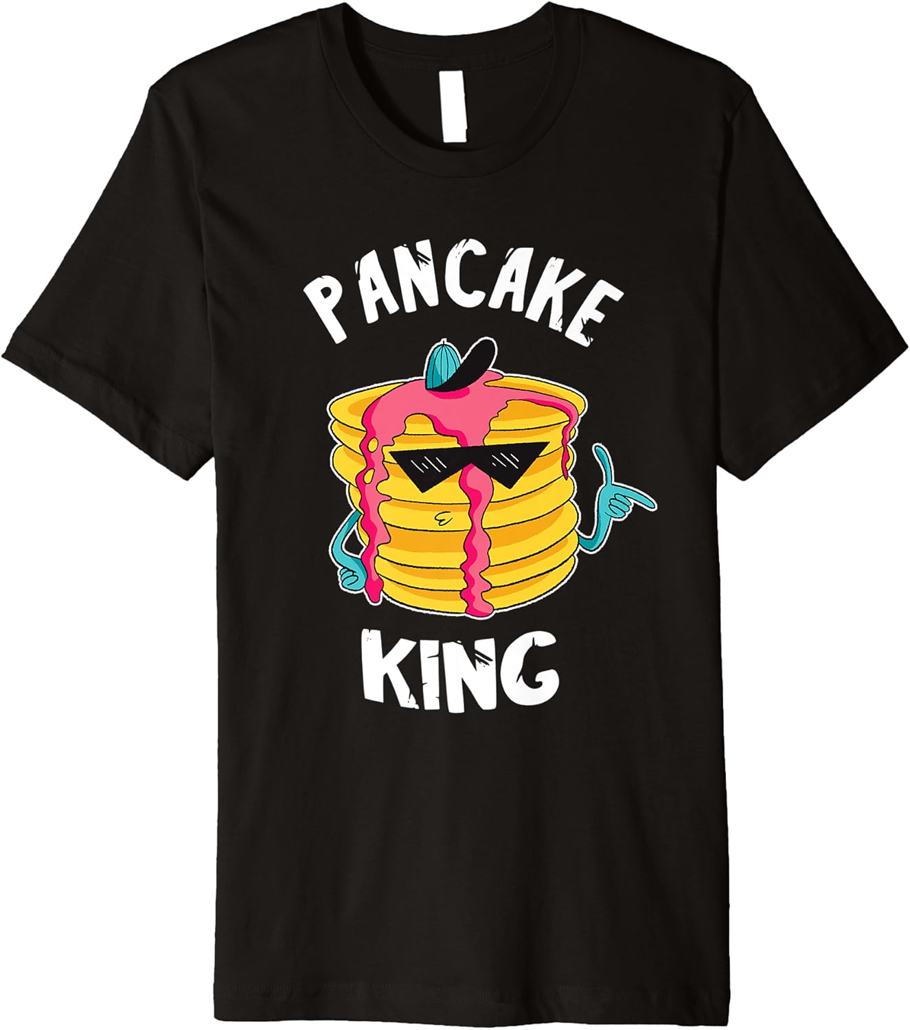 Pancake King Cool Breakfast Lover Brunch Waffles Foodie